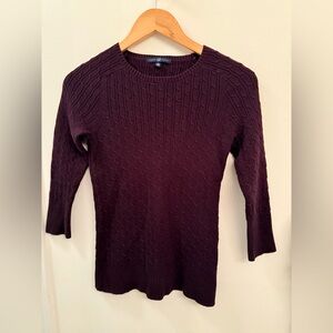 GAP Plum Cable Knit Sweater